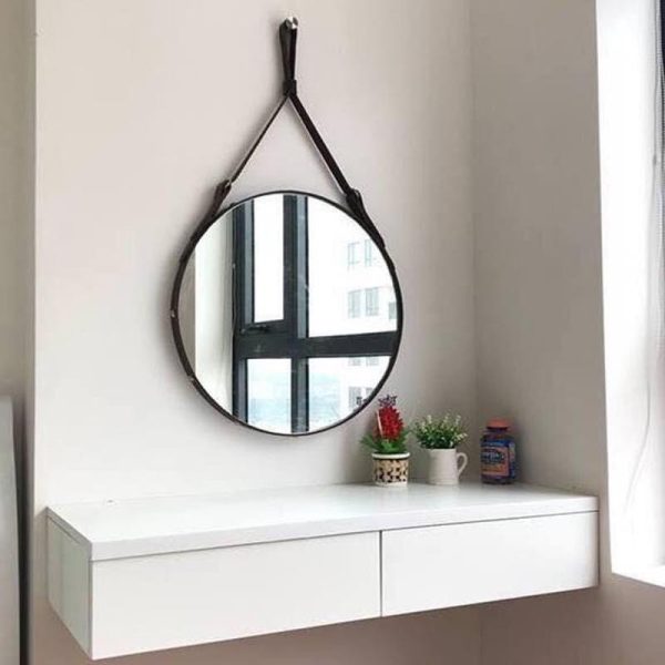 Gương Tròn Treo Tường Viền Gỗ Dây Thừng - Hình ảnh 4